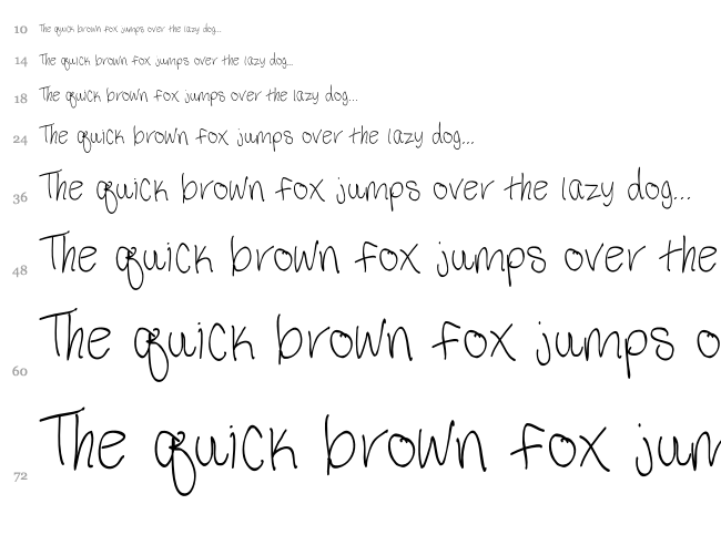 Third Grade Handwriting font waterfall